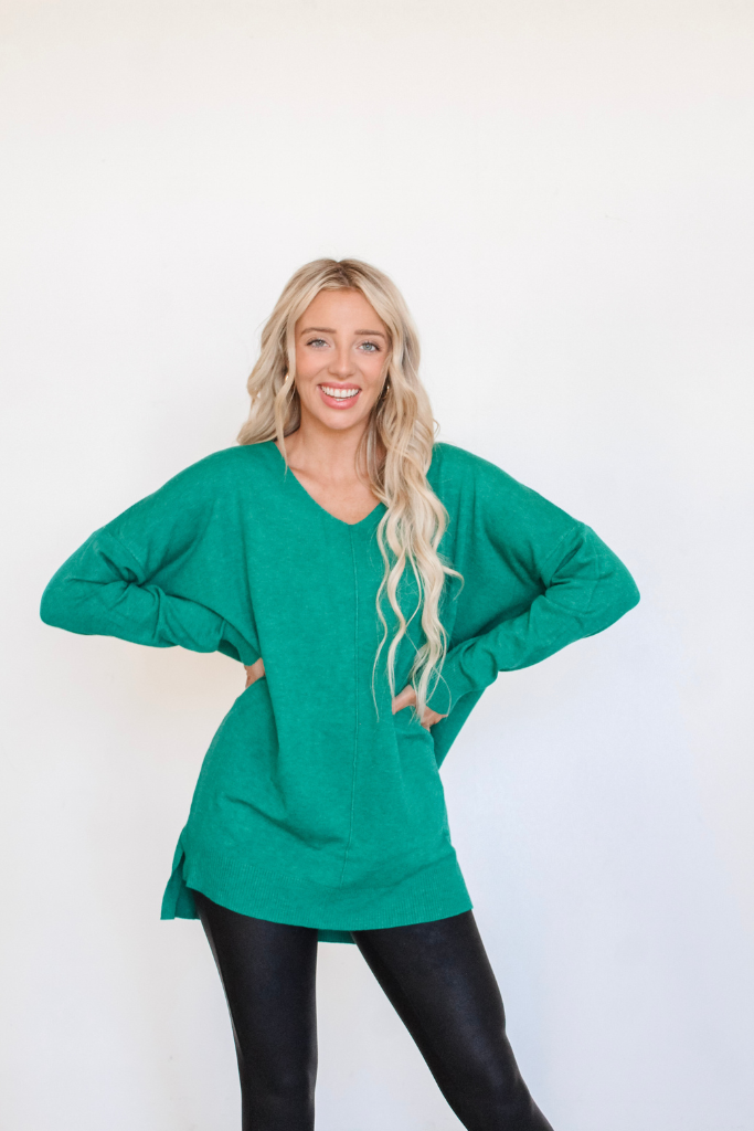 Dreamer Sweater in Heather Green