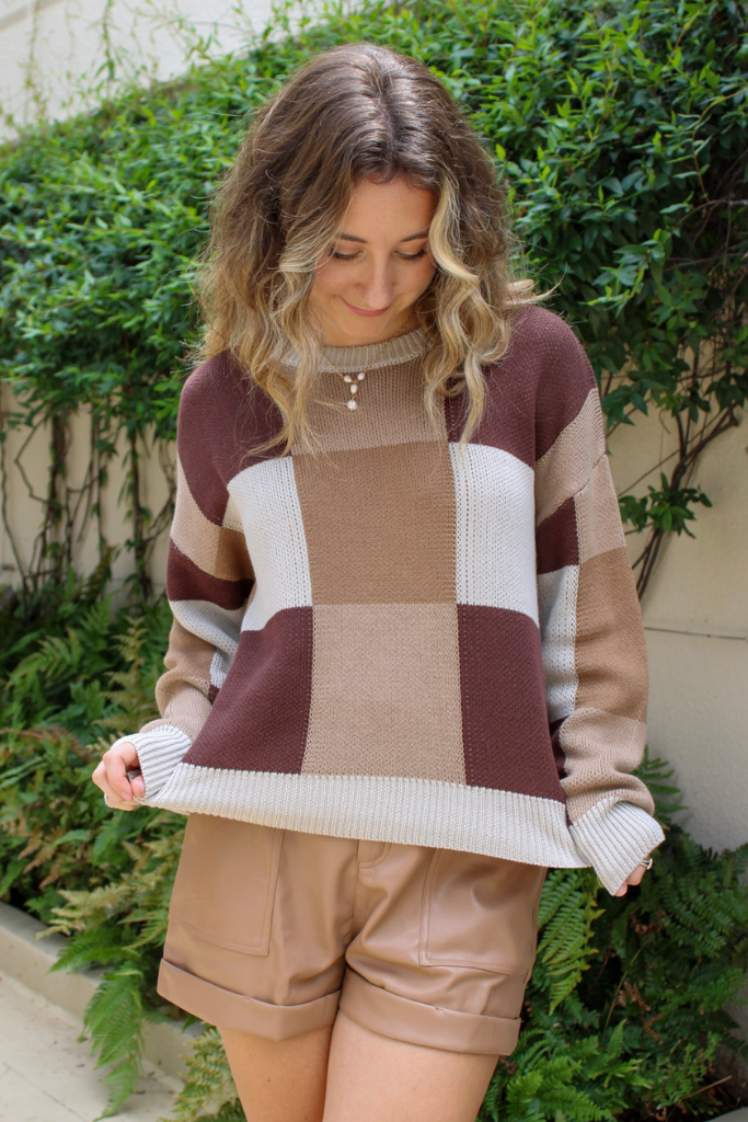 Cozy Season Color Block Sweater