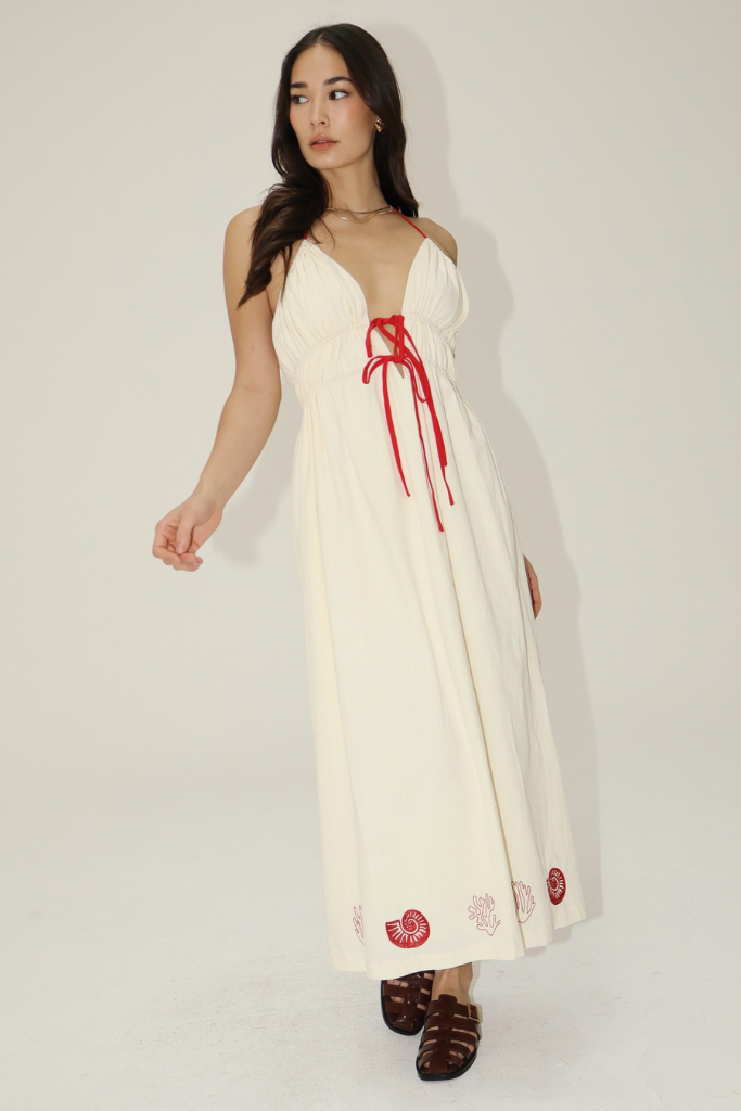 Gia Shell Trim Maxi Dress