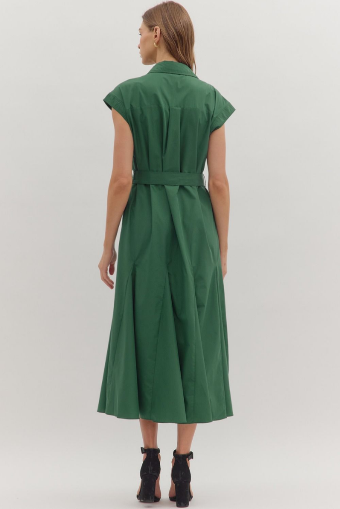 Harriet Button Front Midi Dress