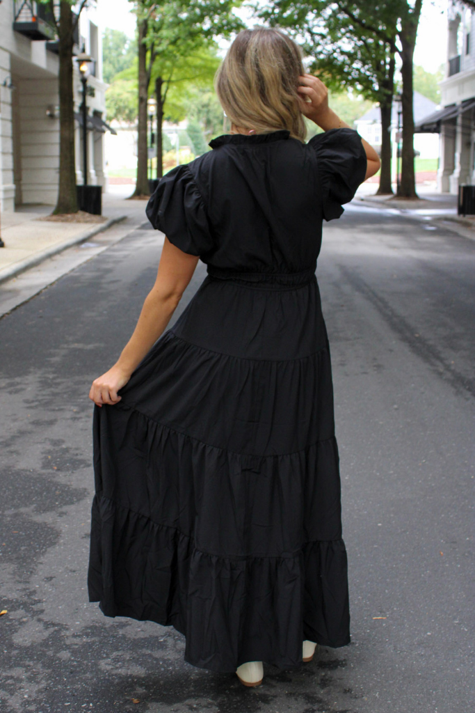 Autumn Stroll Tiered Maxi Dress