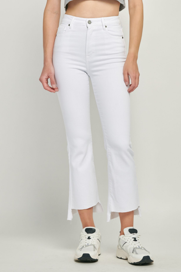 Happi Crop Flare Jean in White