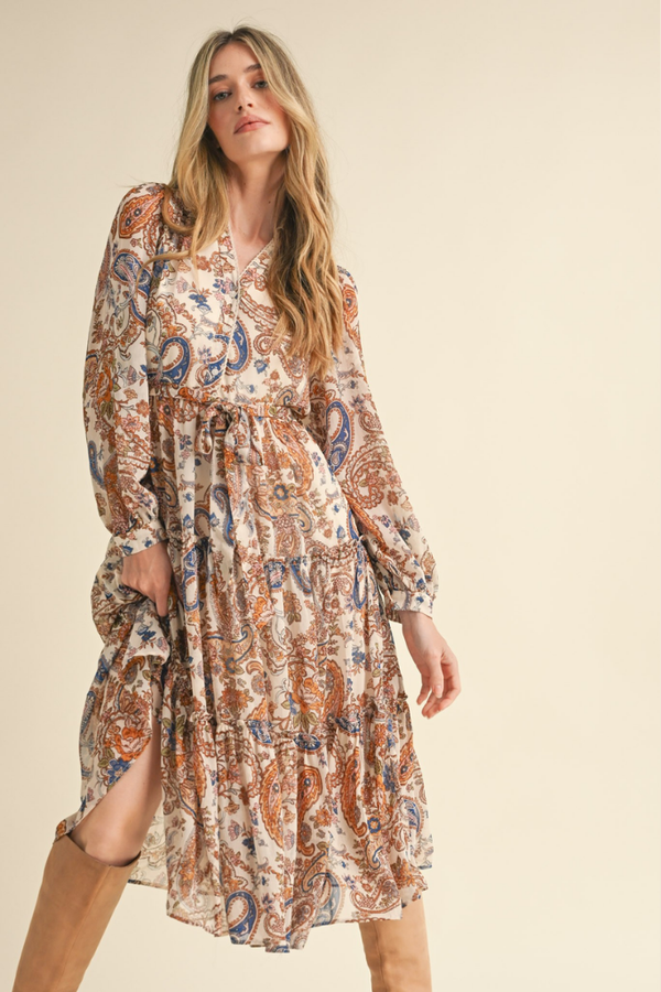 Julia Paisley Midi Dress