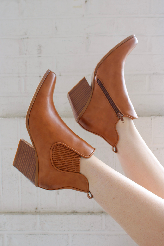 Delaney Bootie In New Tan