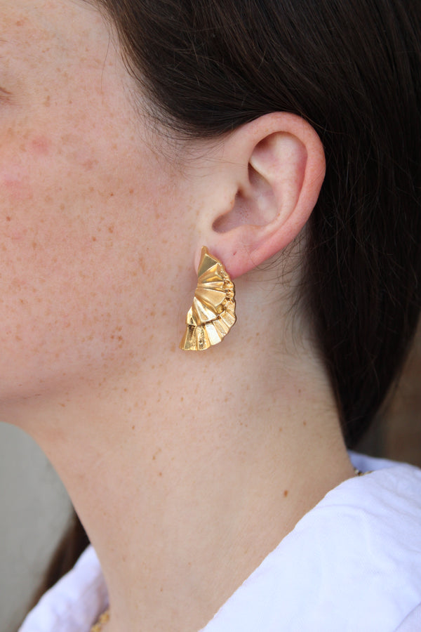 Golden Wing Stud Earring