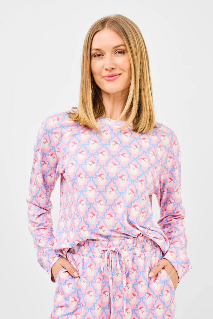 Santa baby top in pink