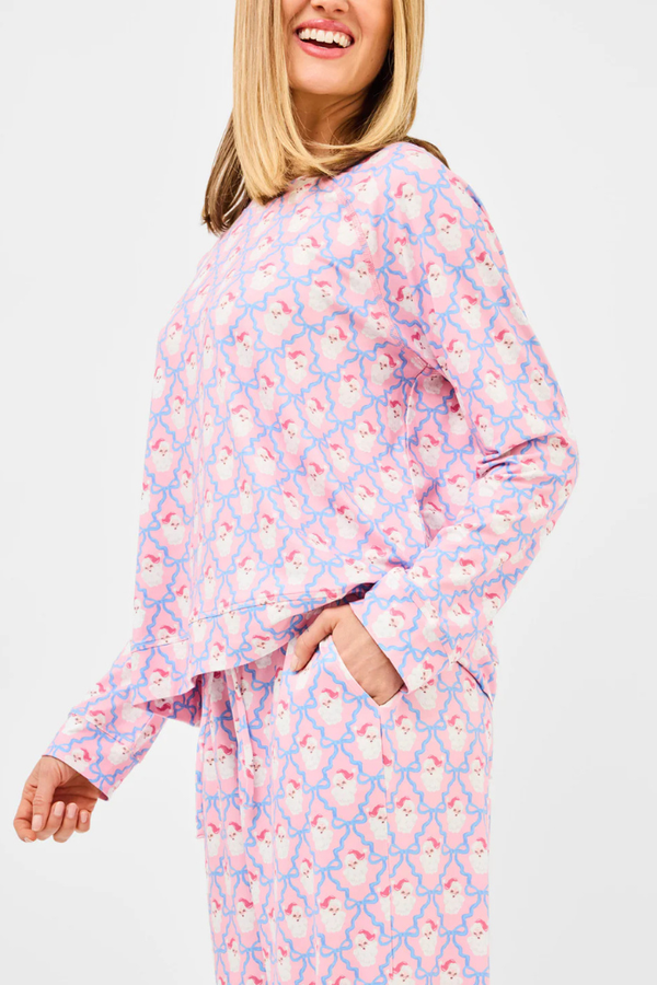 Santa baby top in pink