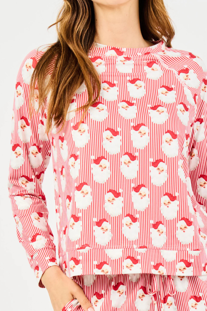 Santa baby top in red