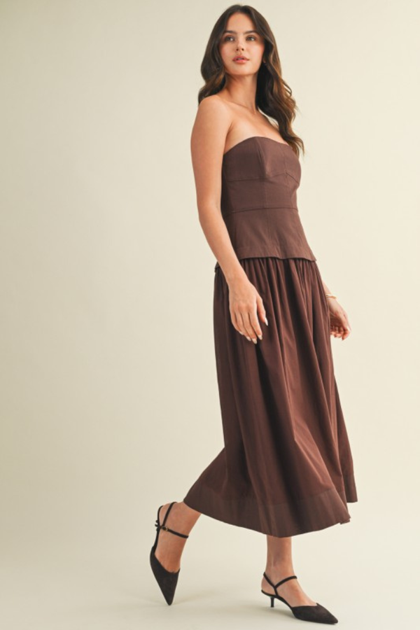 Arianna midi in brown