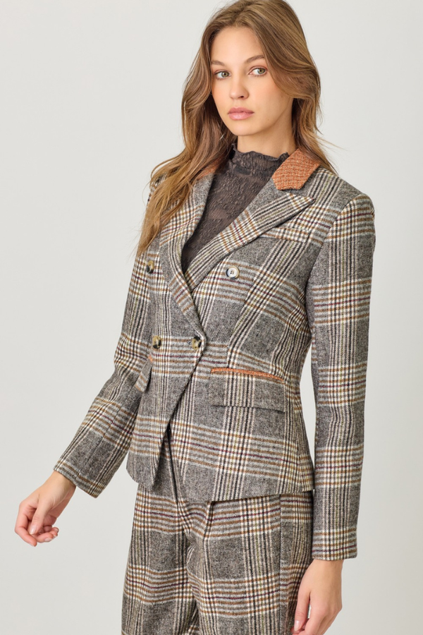 Kayla plaid blazer