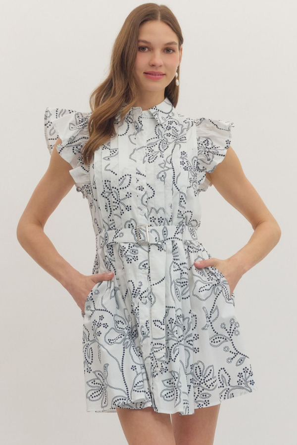 Blake mini dress in white – ivy & leo