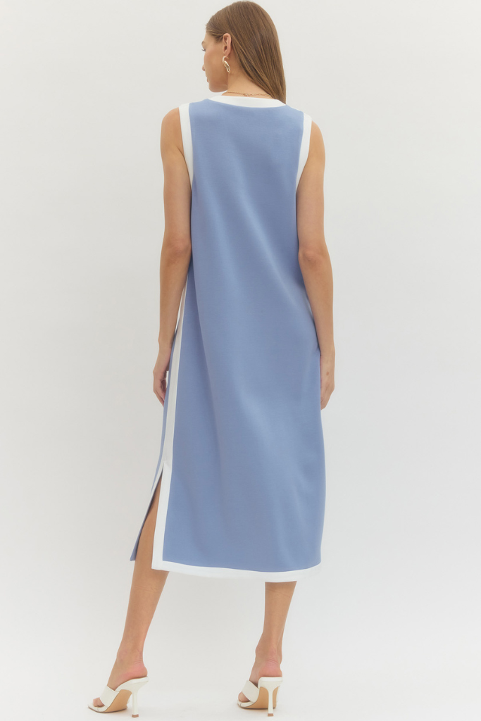 alexis blue and white dress Alexis dress in blue – ivy & leo