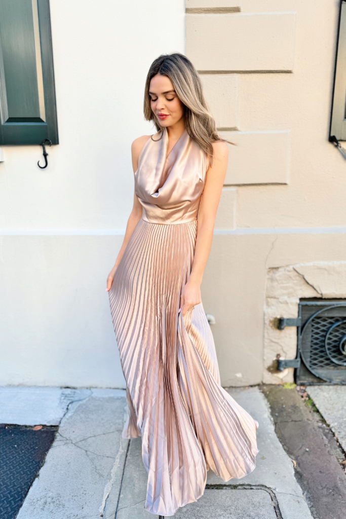 Gwyn cowl neck dress