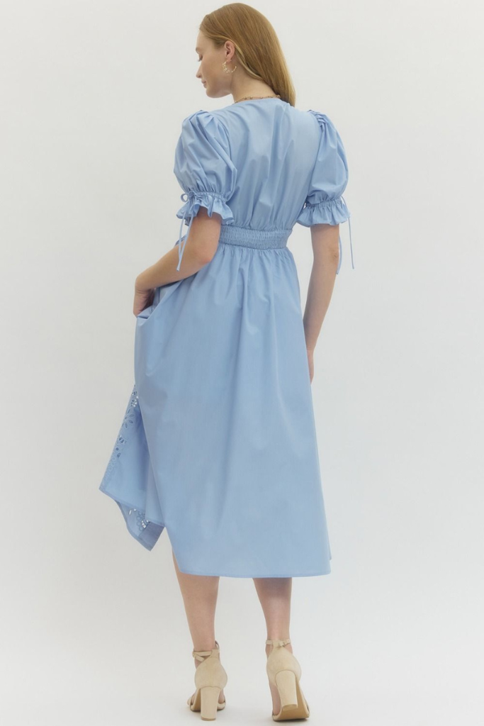 blue dress for baby girl Heather dress in Light Blue – ivy & leo