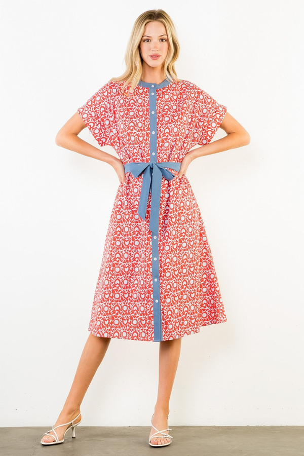 piper midi dress Piper midi dress in red – ivy & leo