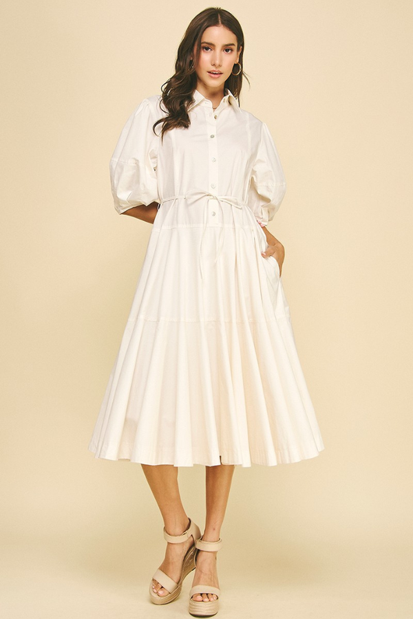 Angie dress in White – ivy & leo