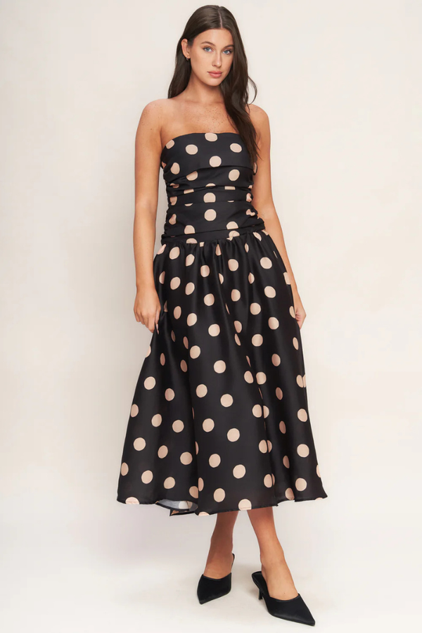 Avery polka dot dress