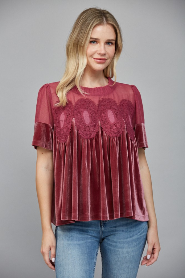 Lucy velvet top