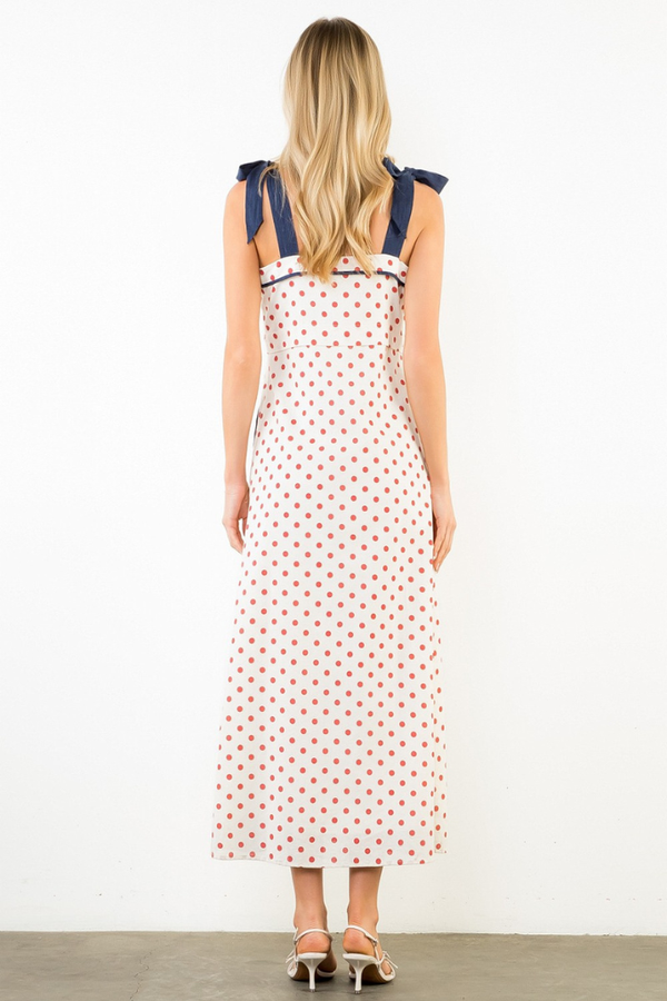 Gracie polka dot midi dress  ivy & leo