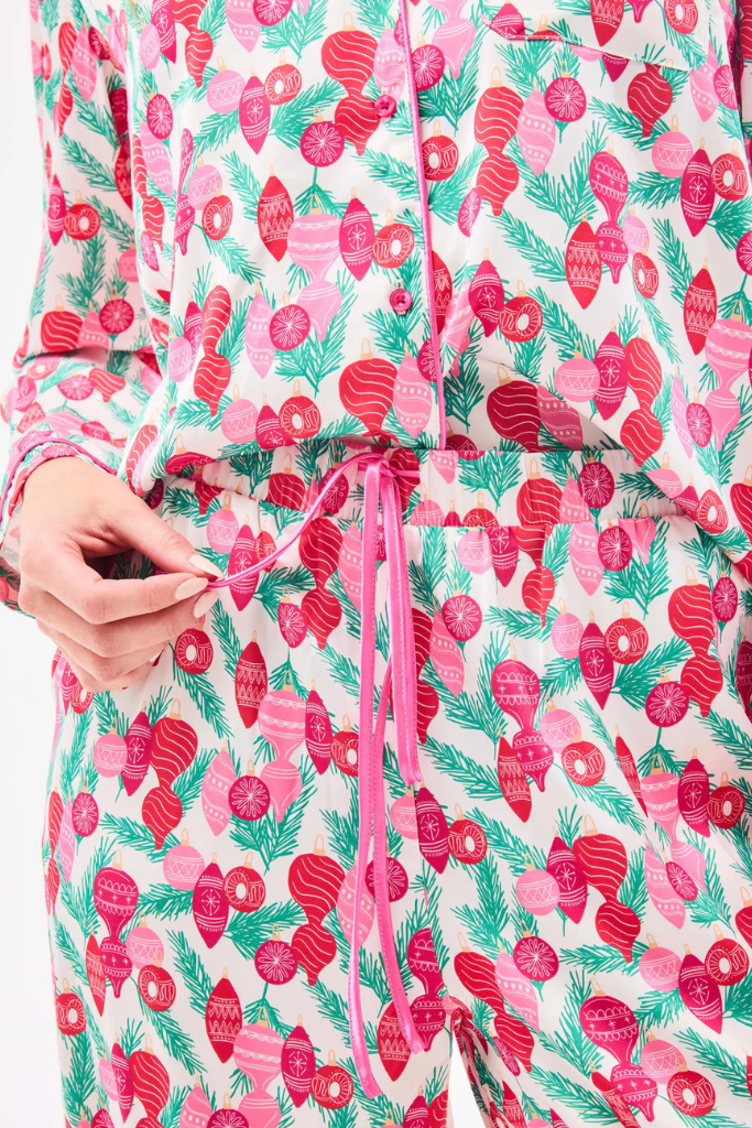 Ornament silk PJ pants