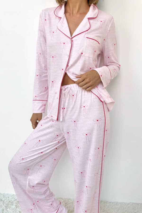 Annie bow PJ pant in pink