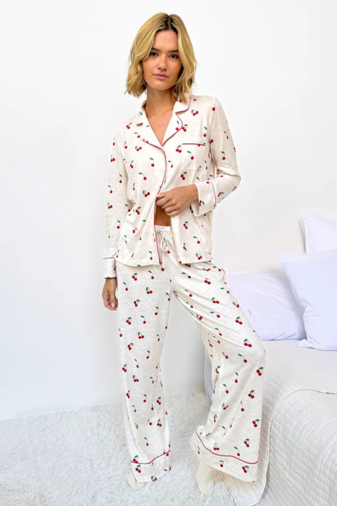 Cherries PJ top