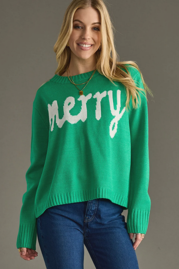 Merry Sweater in Kelly Green